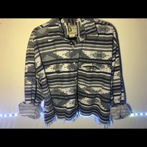 Boho cute Aztec vintage Button up